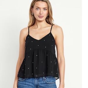 Embellished Cami Peplum Top